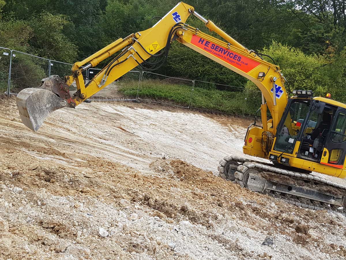 Digging Foundations for tennis court