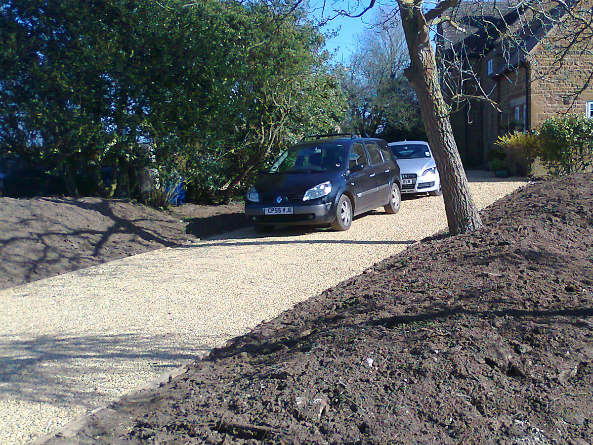 Front view of driveway